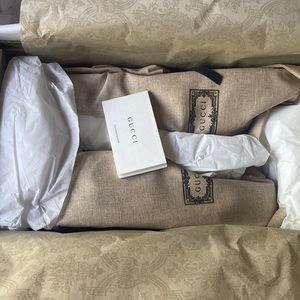 100% Gucci Men Pursuit Trek Web Slide Sandals * BRAND NEW / NEVER WORN *